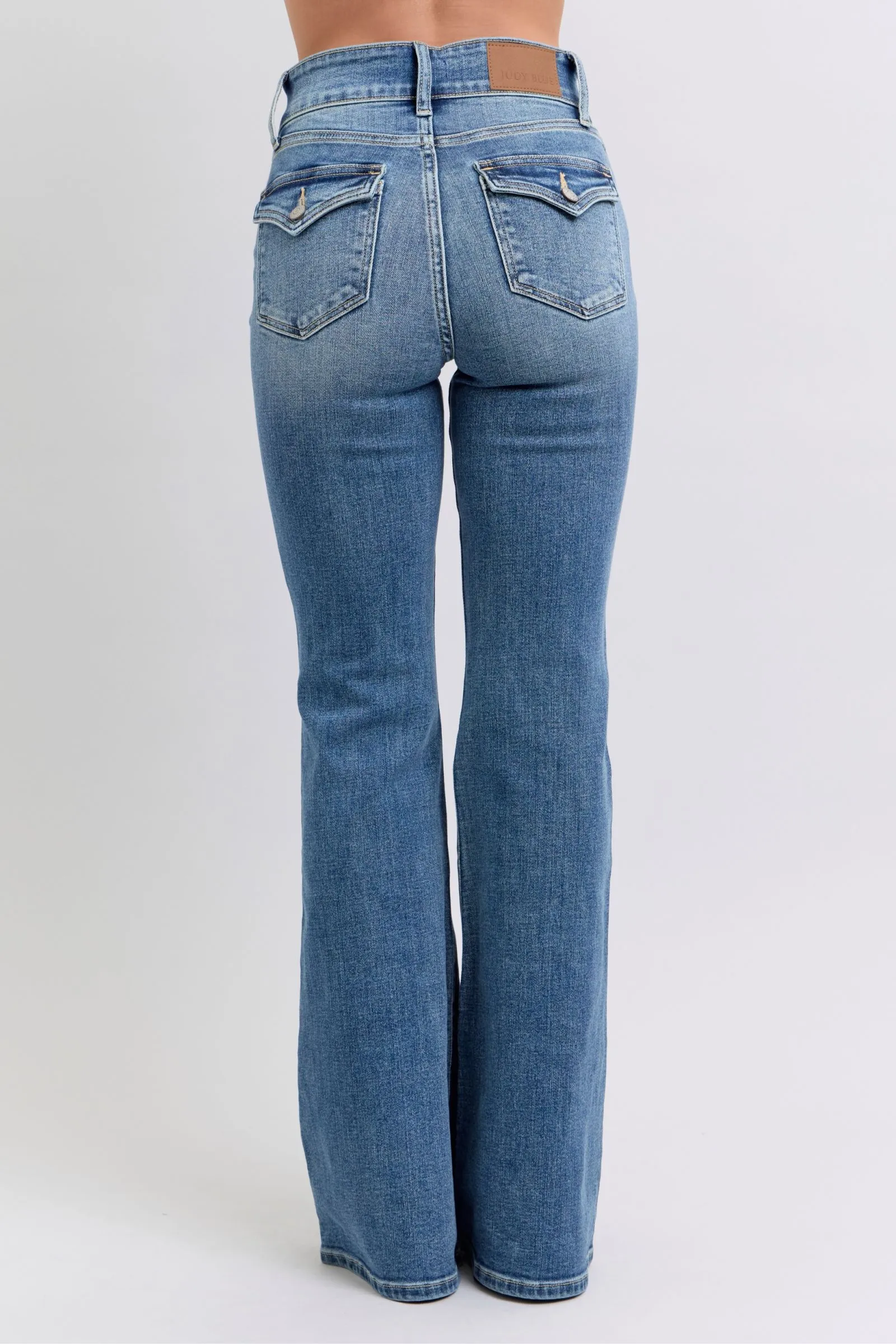 Judy Blue - High Waist Two Button Flare With Tint Jeans - 82630