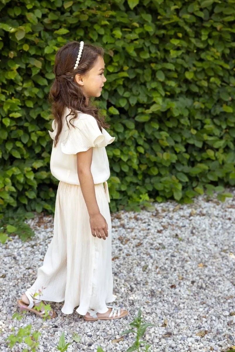 KESRA plissé jumpsuit Ivory