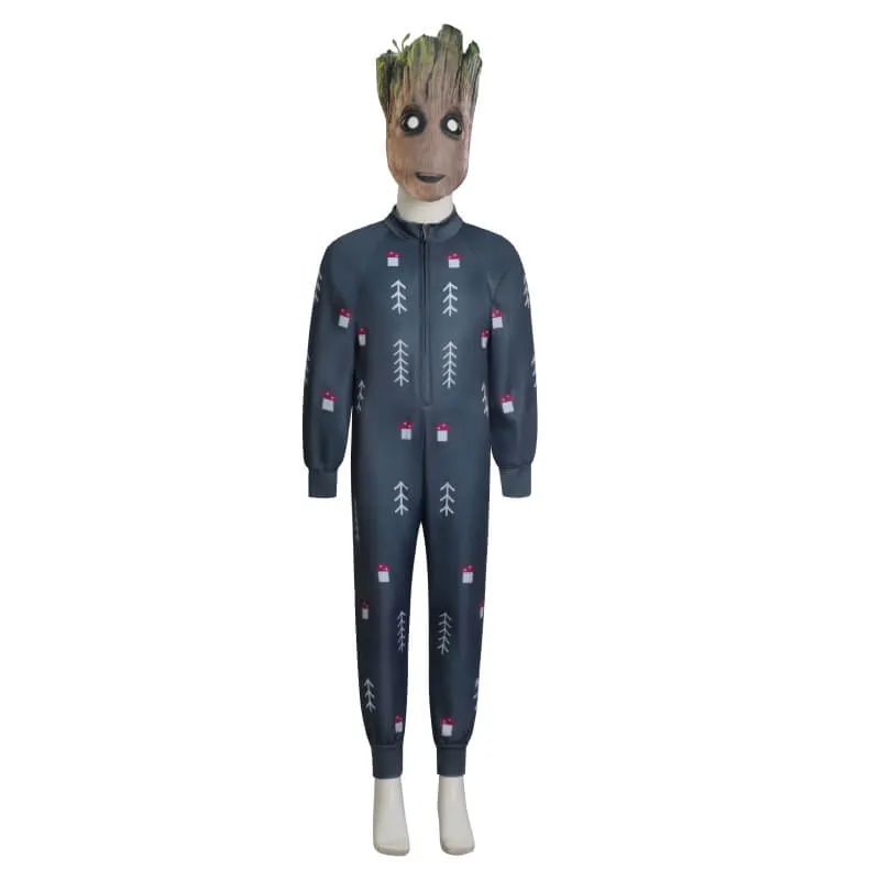 Kids Groot Costume Guardians of the Galaxy Groot Mask Halloween Cosplay Outfit BEcostume