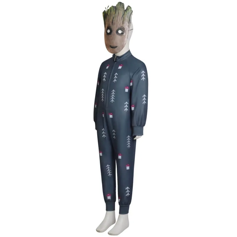 Kids Groot Costume Guardians of the Galaxy Groot Mask Halloween Cosplay Outfit BEcostume