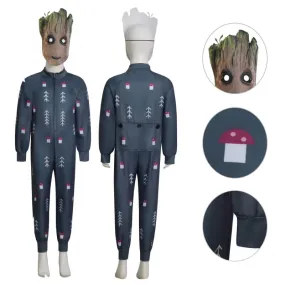 Kids Groot Costume Guardians of the Galaxy Groot Mask Halloween Cosplay Outfit BEcostume