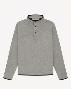 Kids' Zip Pullover in Dark Oatmeal