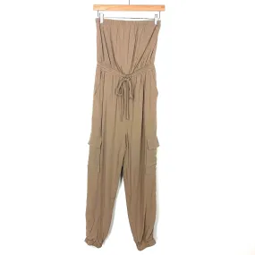 Le Lis Strapless Drawstring Jumpsuit NWT- Size S