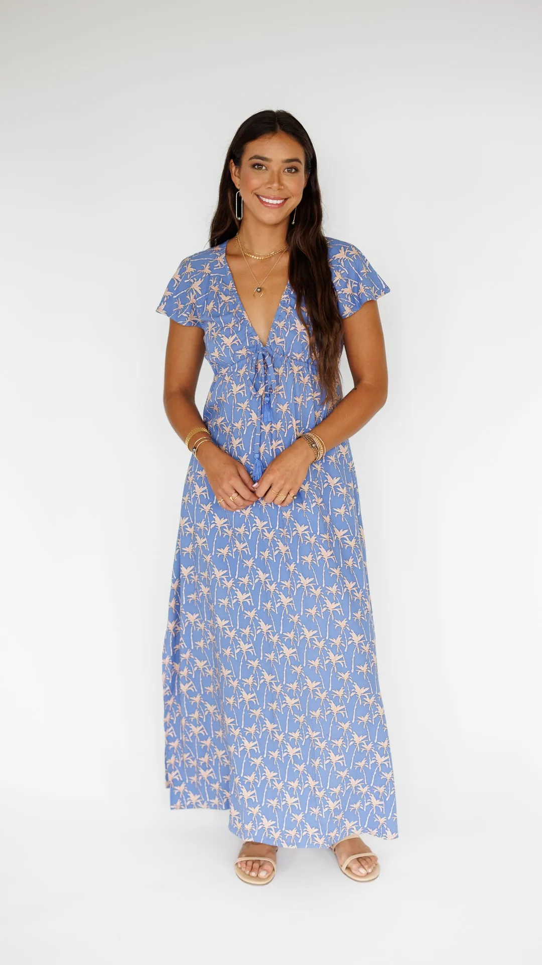 Leilani Dress / Palm Indigo