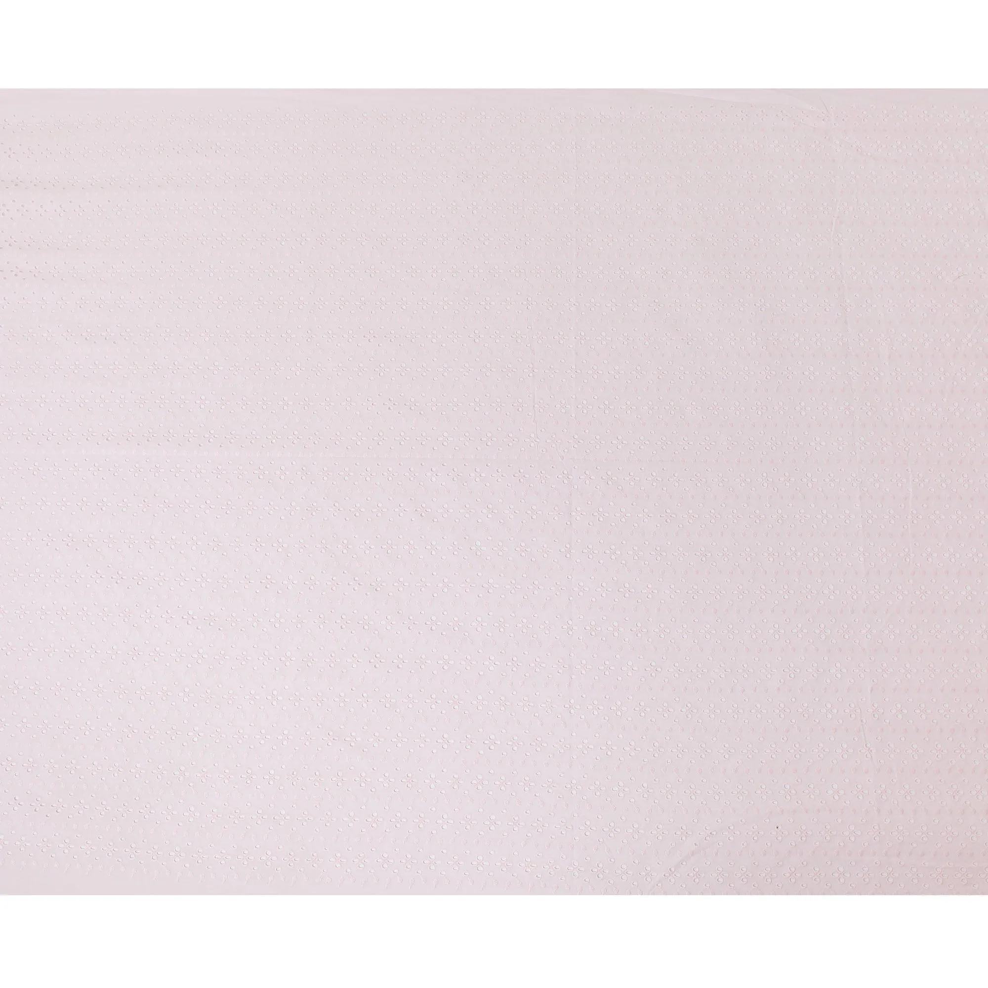 Light pink cotton voile fabric with same tone embroidery in chikankari design-D12482