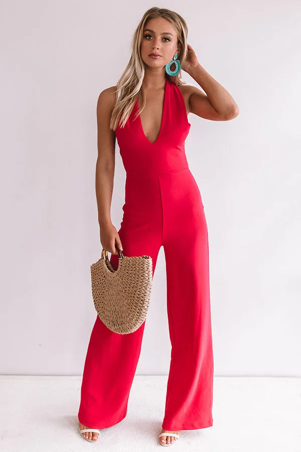 Live From The Red Carpet Jumpsuit In Raspberry