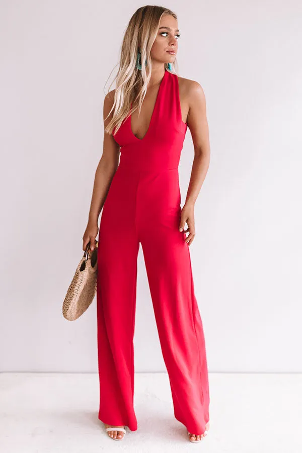 Live From The Red Carpet Jumpsuit In Raspberry