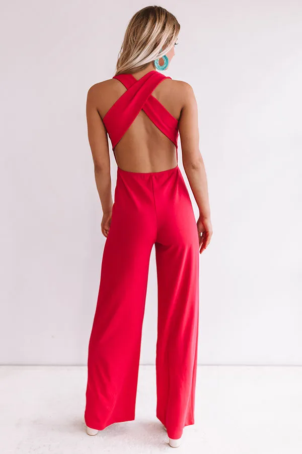 Live From The Red Carpet Jumpsuit In Raspberry