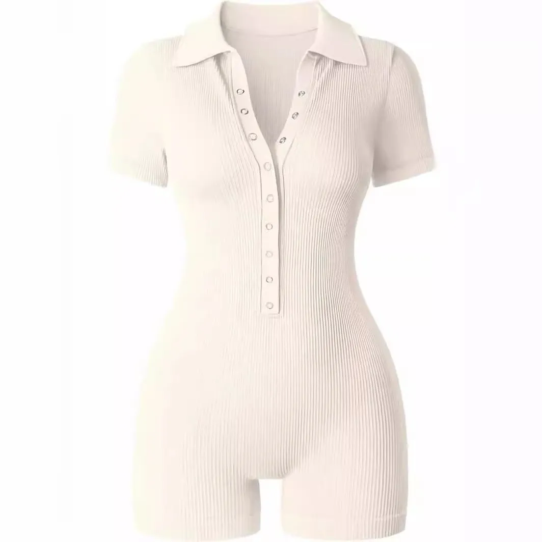 LovelyRLovely Women's V-neck Elastic Waist-tightening Jumpsuit