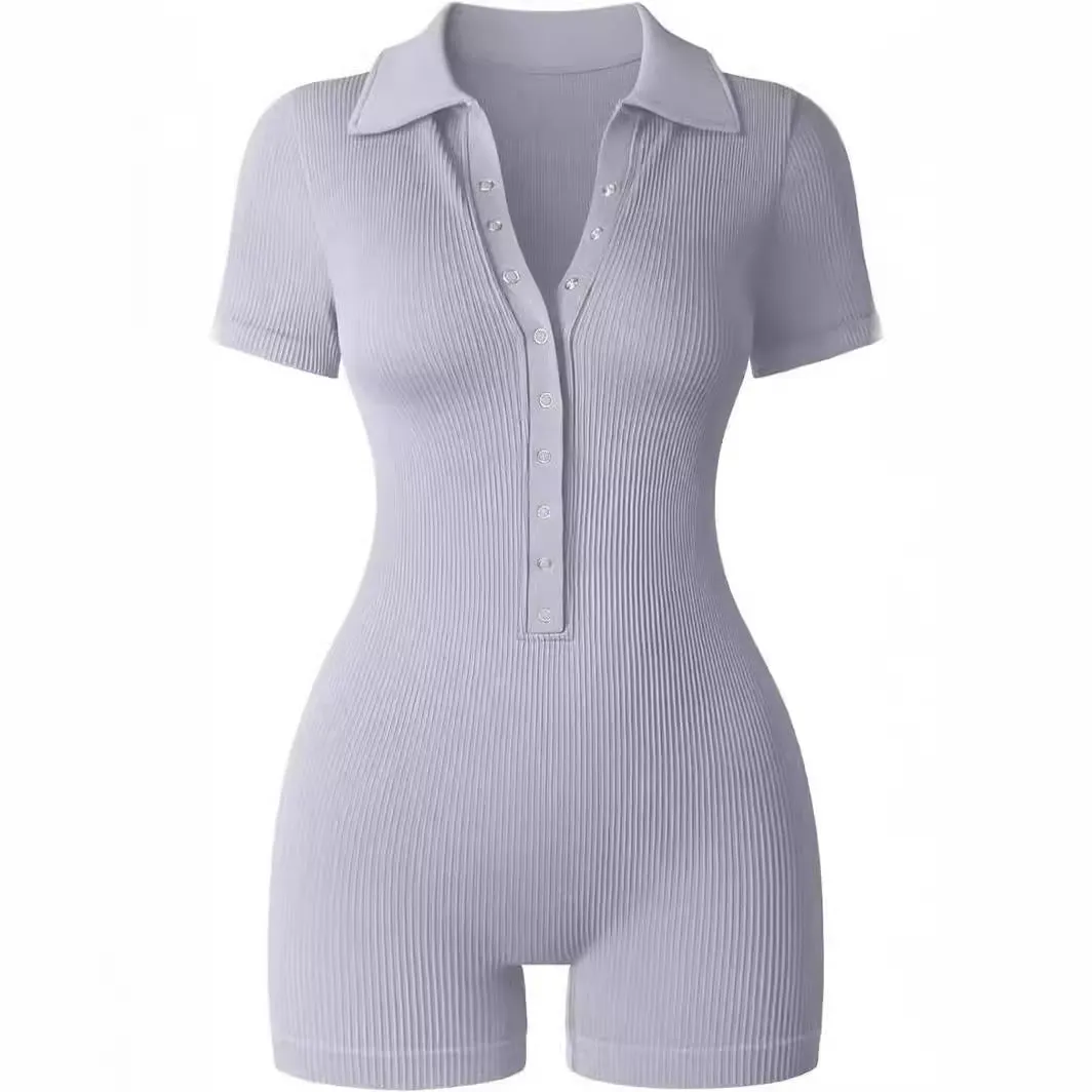 LovelyRLovely Women's V-neck Elastic Waist-tightening Jumpsuit