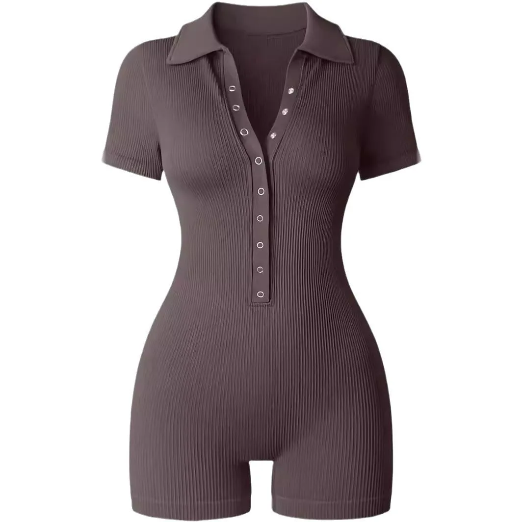 LovelyRLovely Women's V-neck Elastic Waist-tightening Jumpsuit