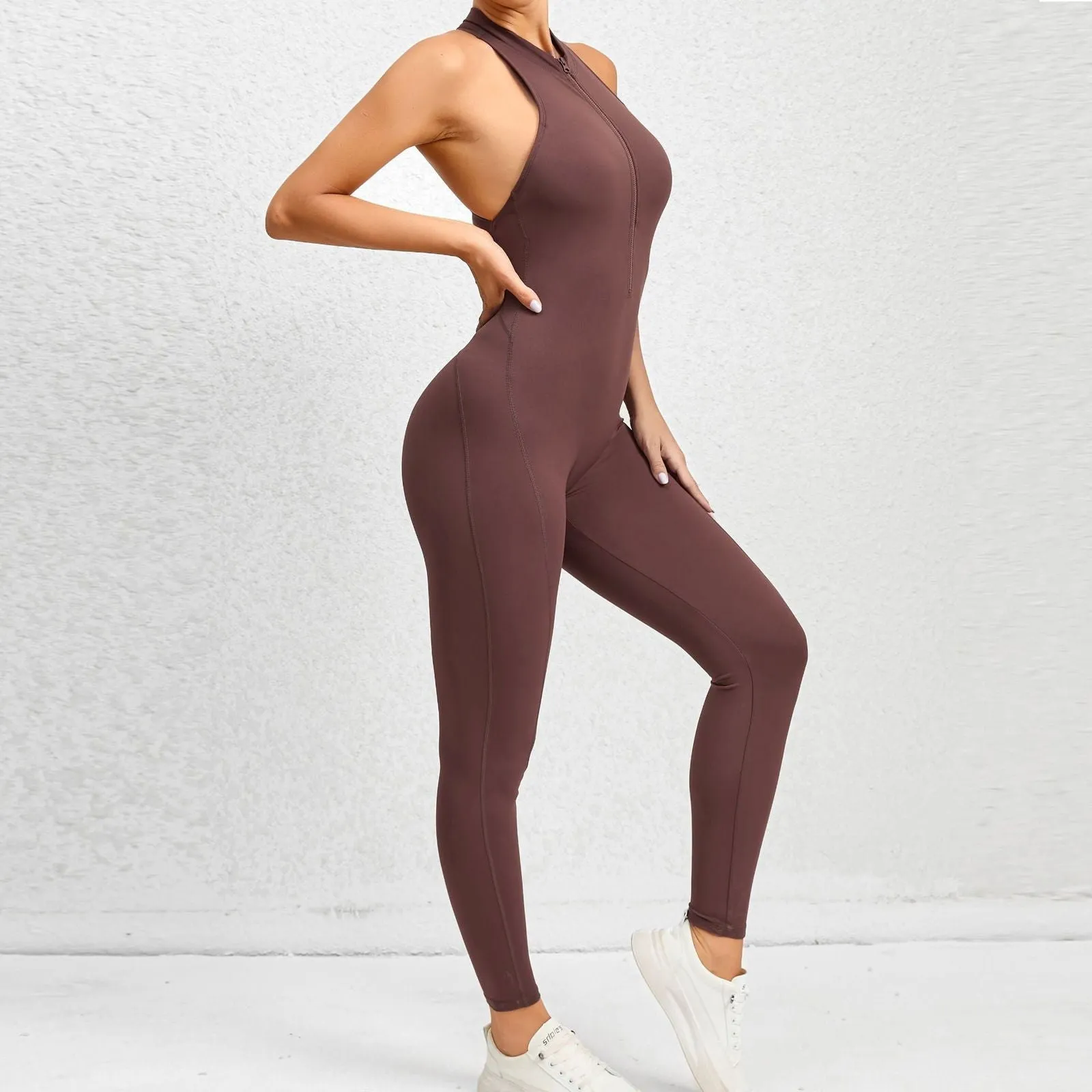 LovelyRLovely Women's Zipper  Yoga Jumpsuit