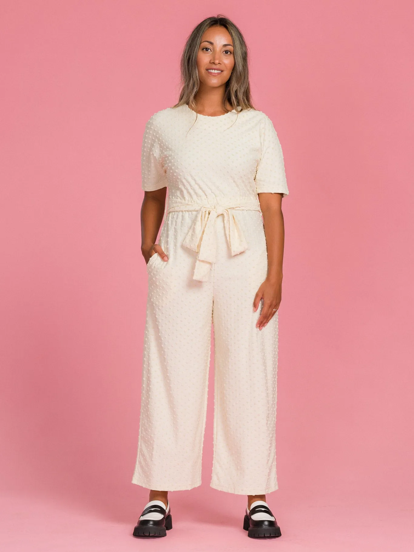 Manuela Jumpsuit Creme Dot