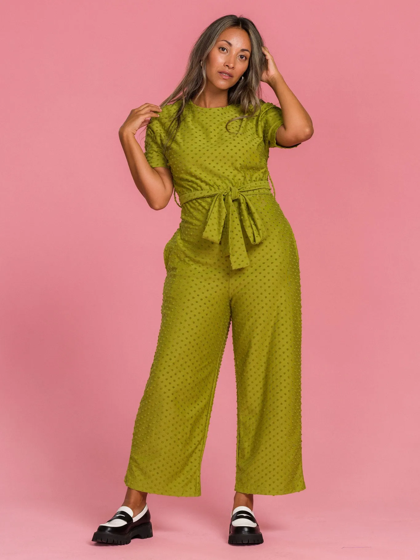 Manuela Jumpsuit Olive Dot
