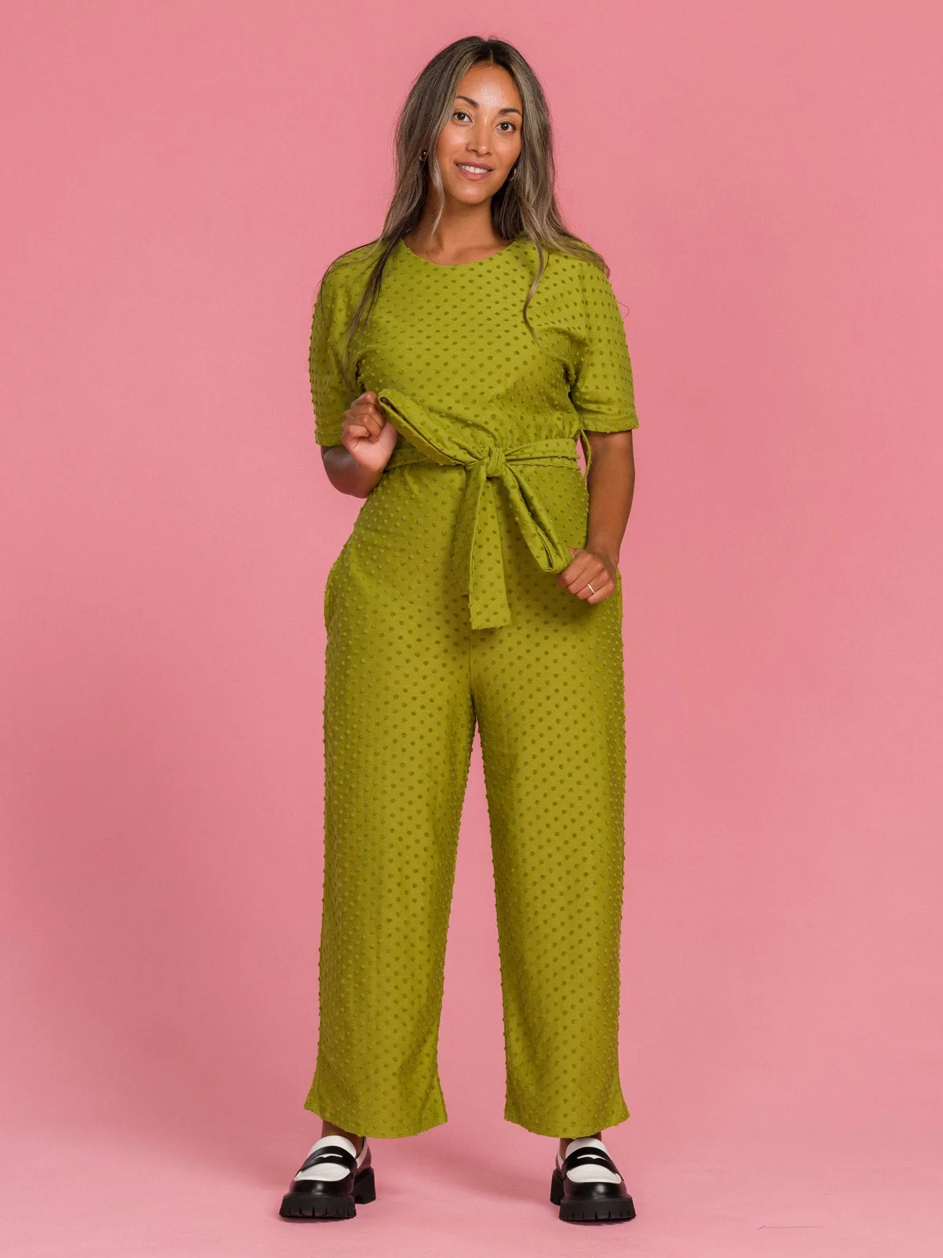 Manuela Jumpsuit Olive Dot