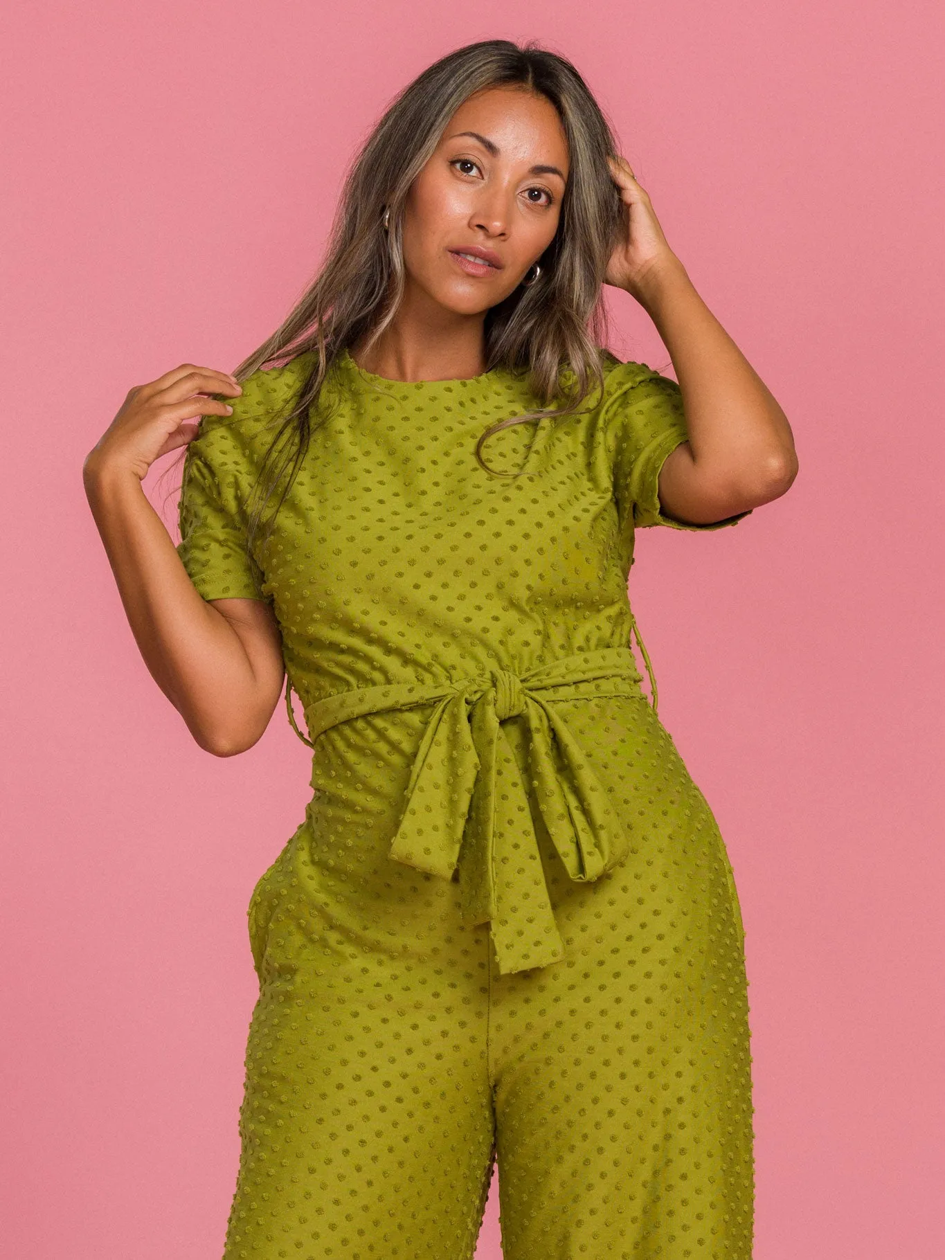 Manuela Jumpsuit Olive Dot