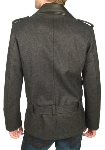 Men's John Richmond - "GIACOMO" Biker Jacket with Leather Trim