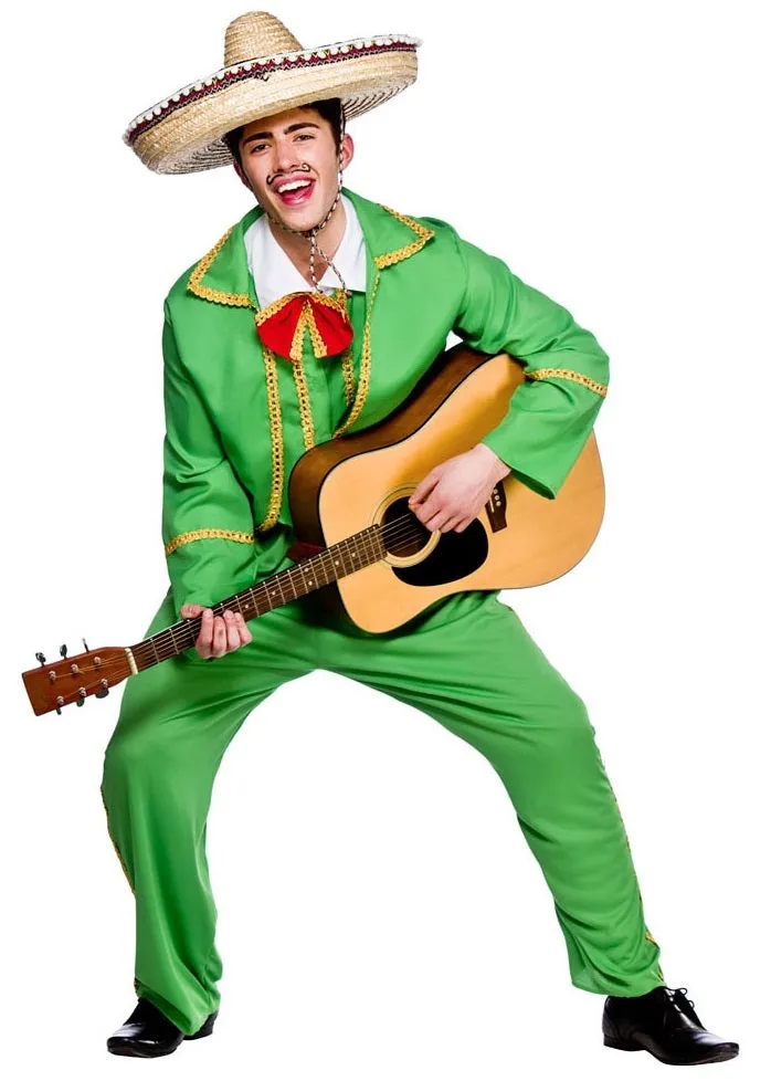 Mens Mexican Tortilla Mariachi Singer Costume