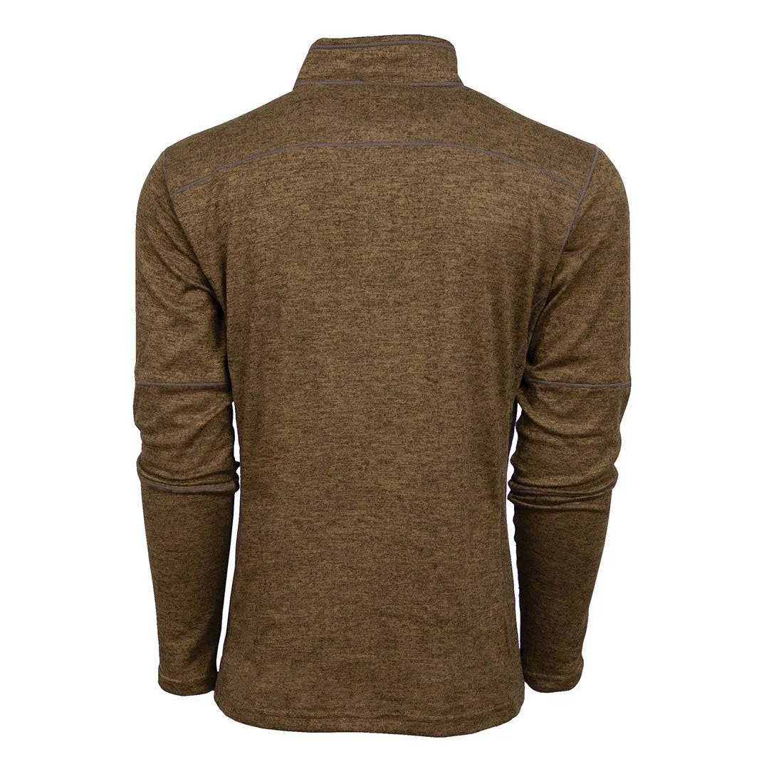 Men's STS Quarter Zip Chocolate Heather Pullover