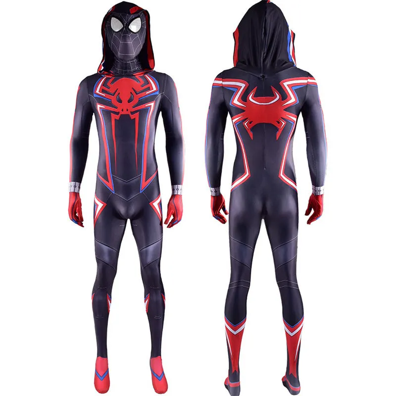 Miles Morales 2099 Suit Spider-man Miles Morales PS5 Cosplay Costume Jumpsuit Becostume
