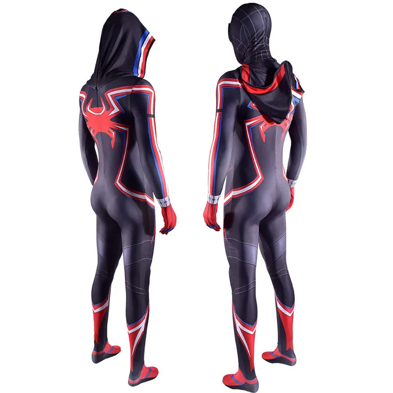 Miles Morales 2099 Suit Spider-man Miles Morales PS5 Cosplay Costume Jumpsuit Becostume