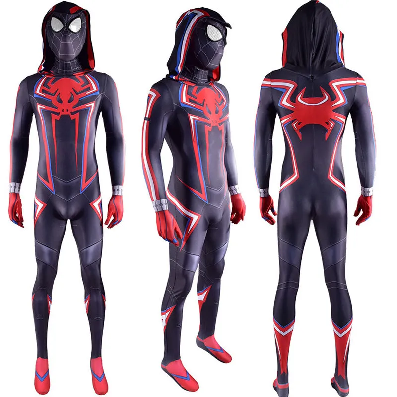 Miles Morales 2099 Suit Spider-man Miles Morales PS5 Cosplay Costume Jumpsuit Becostume