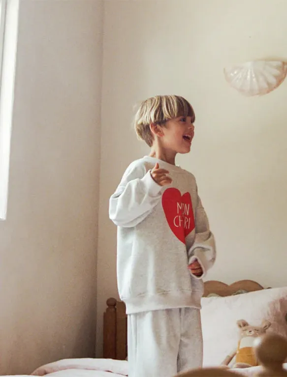 Mon Chéri Sweatshirt in Heather Grey