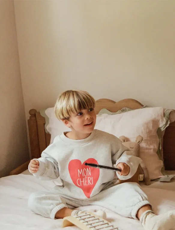 Mon Chéri Sweatshirt in Heather Grey