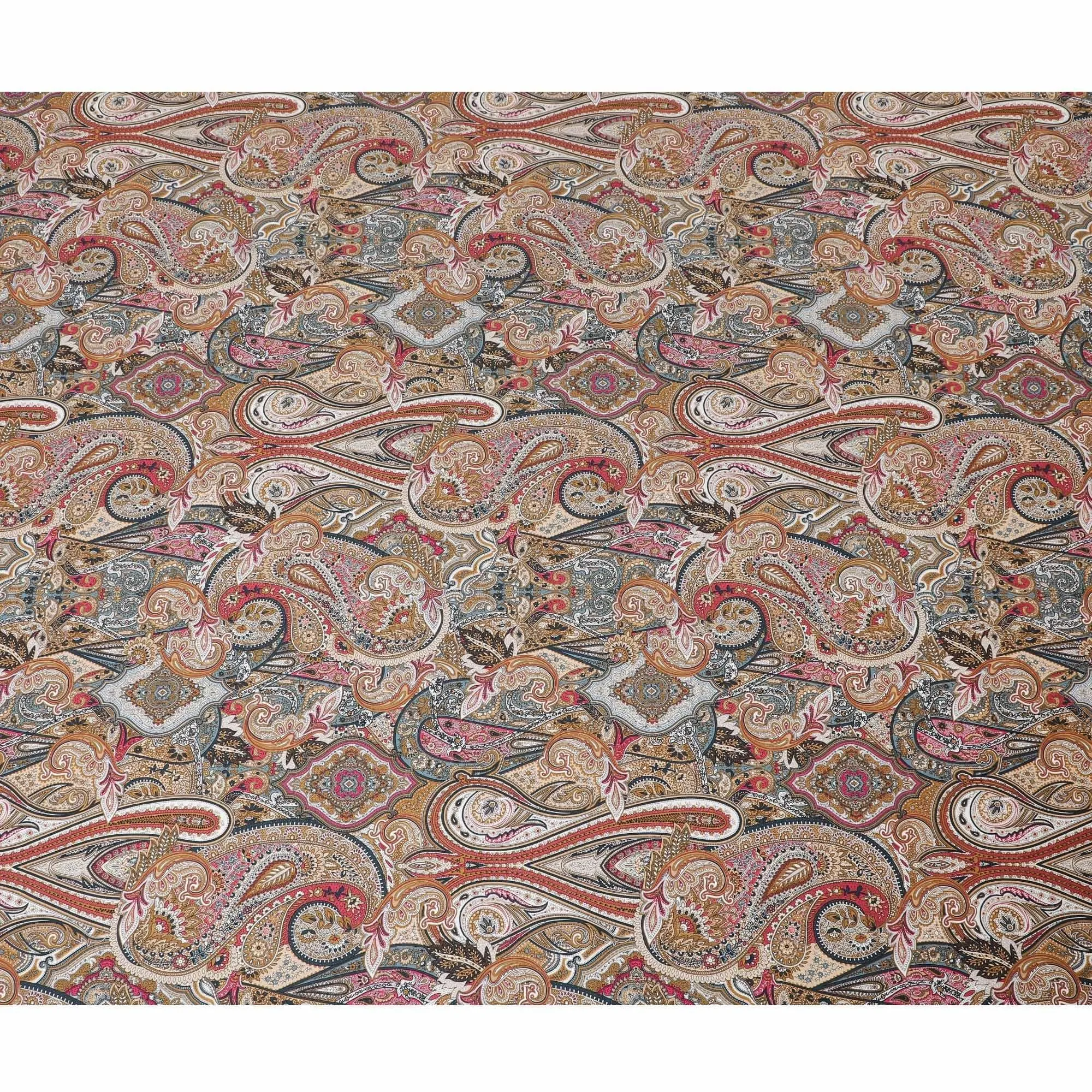 Multicolor printed Premium Italian viscose fabric in floral design-D12530