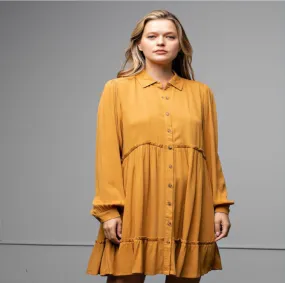 Mustard Shirt Dress