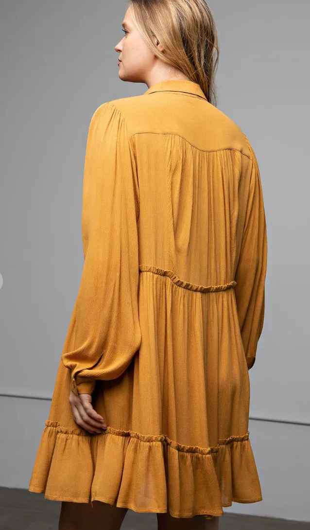Mustard Shirt Dress