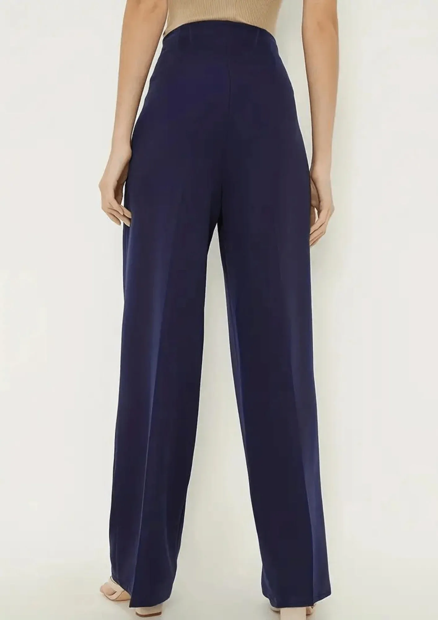 NAVY BLUE HIGH WAIST PANTS