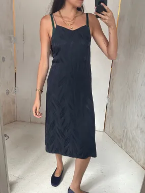 Navy Silk Slip