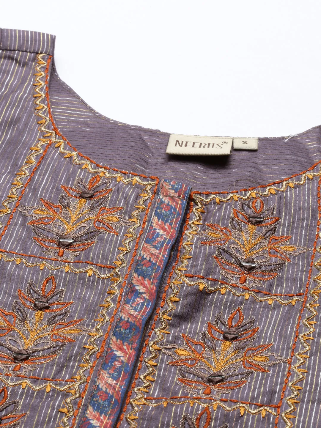 Neeru's Gray Color Model Fabric Tunic