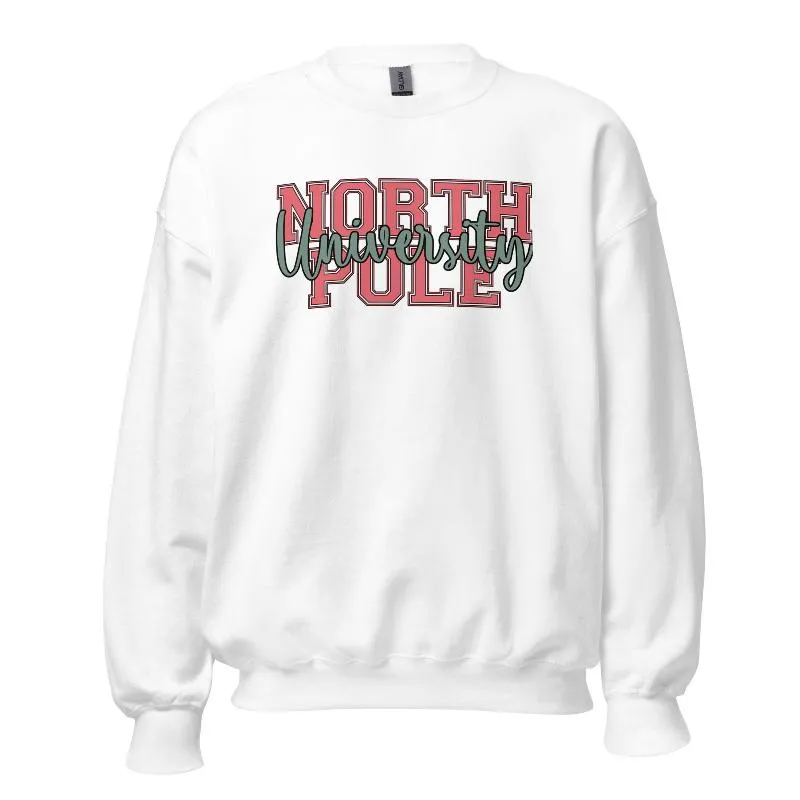 North Pole University Crewneck Pullover Sweatshirt