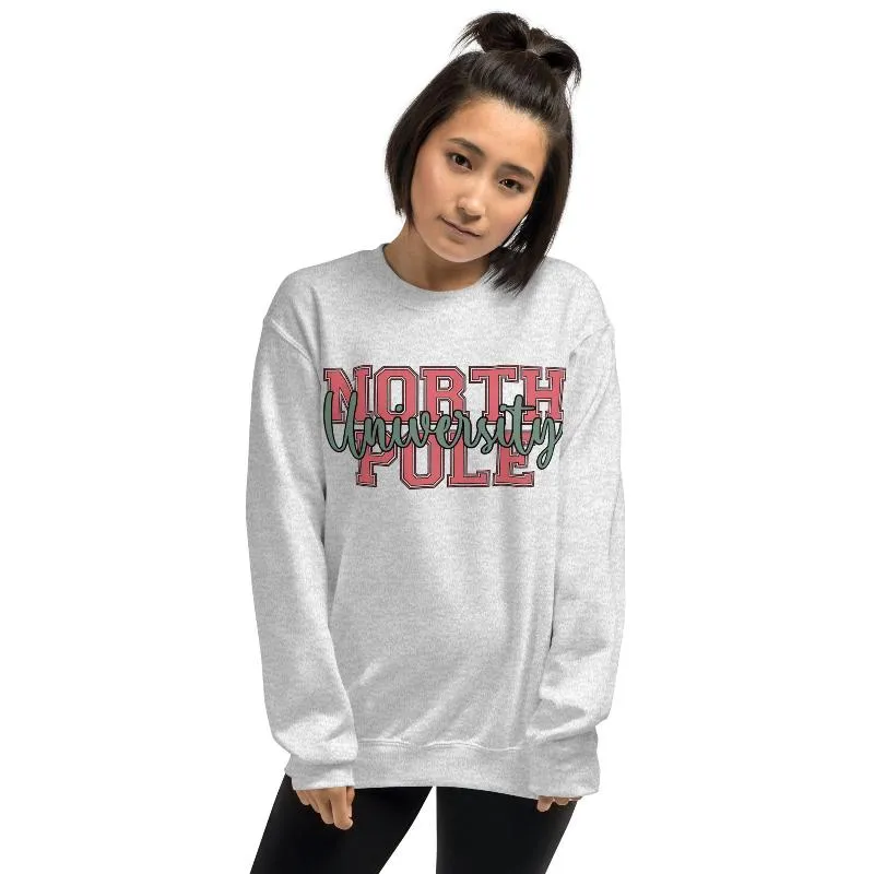North Pole University Crewneck Pullover Sweatshirt