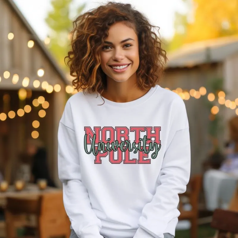 North Pole University Crewneck Pullover Sweatshirt