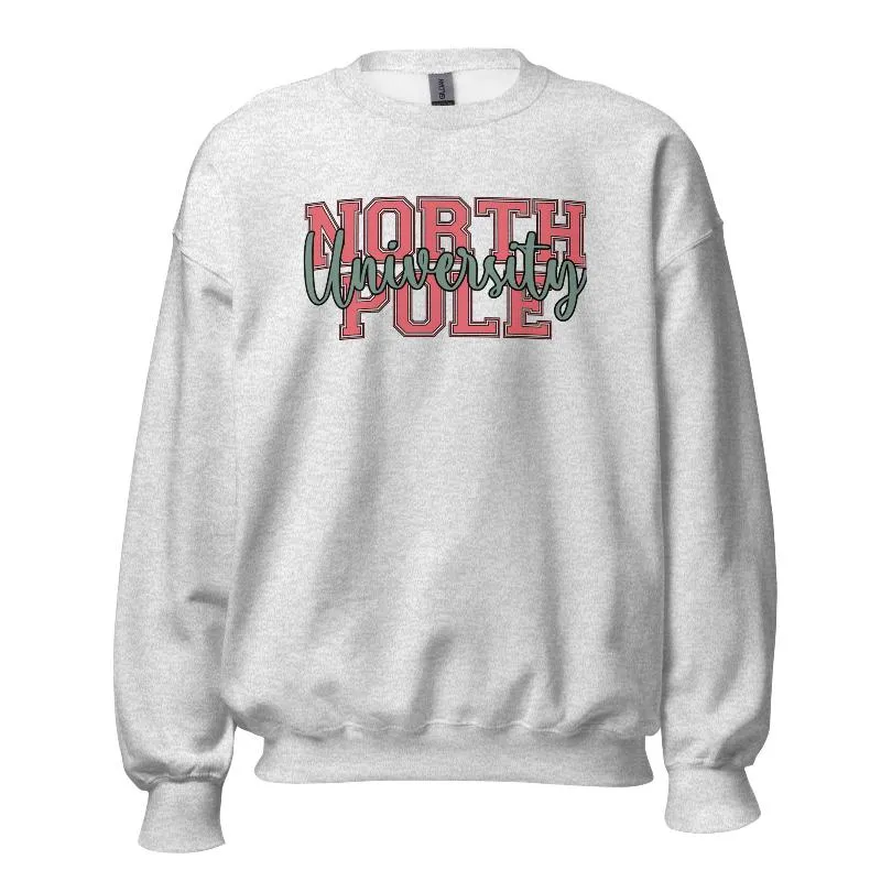 North Pole University Crewneck Pullover Sweatshirt