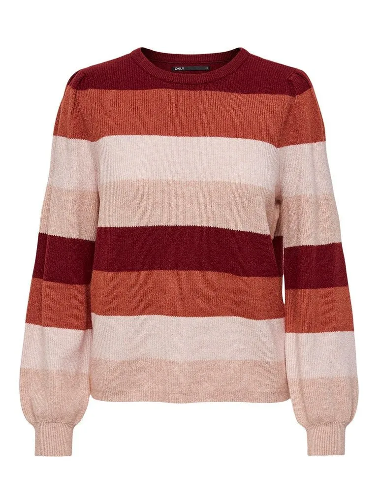 Only Katia - Stribet pullover strik