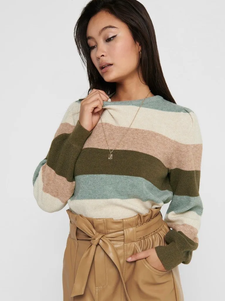 Only Katia - Stribet pullover strik