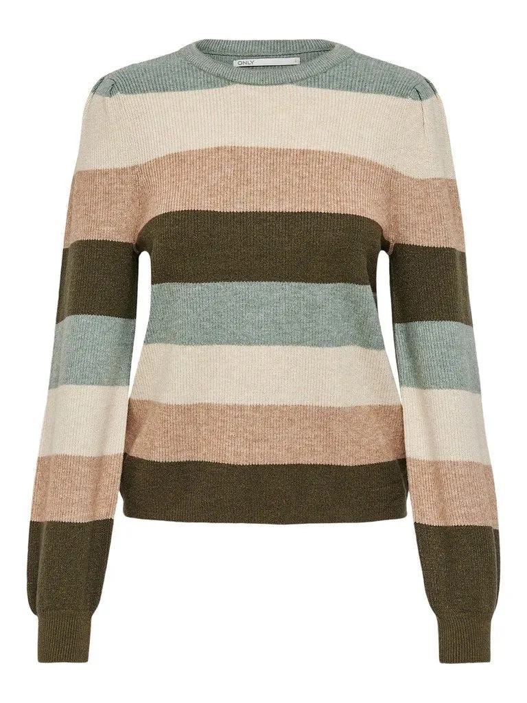 Only Katia - Stribet pullover strik