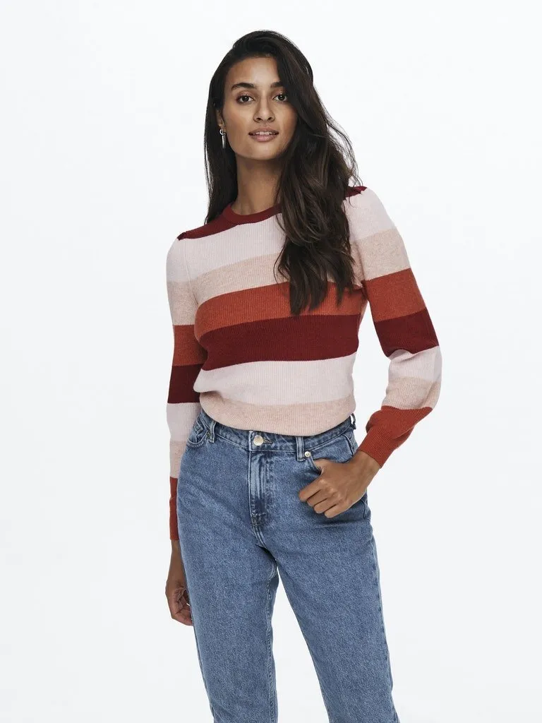 Only Katia - Stribet pullover strik