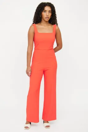 Orange Sleeveless Jumpsuit