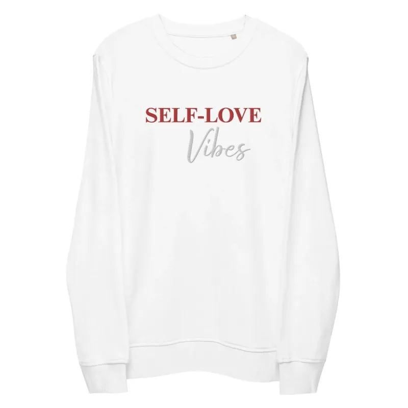 Organic Cotton Sweatshirt - Self Love Sweatshirt – Eco-Friendly Organic Cotton - EMBROIDERY