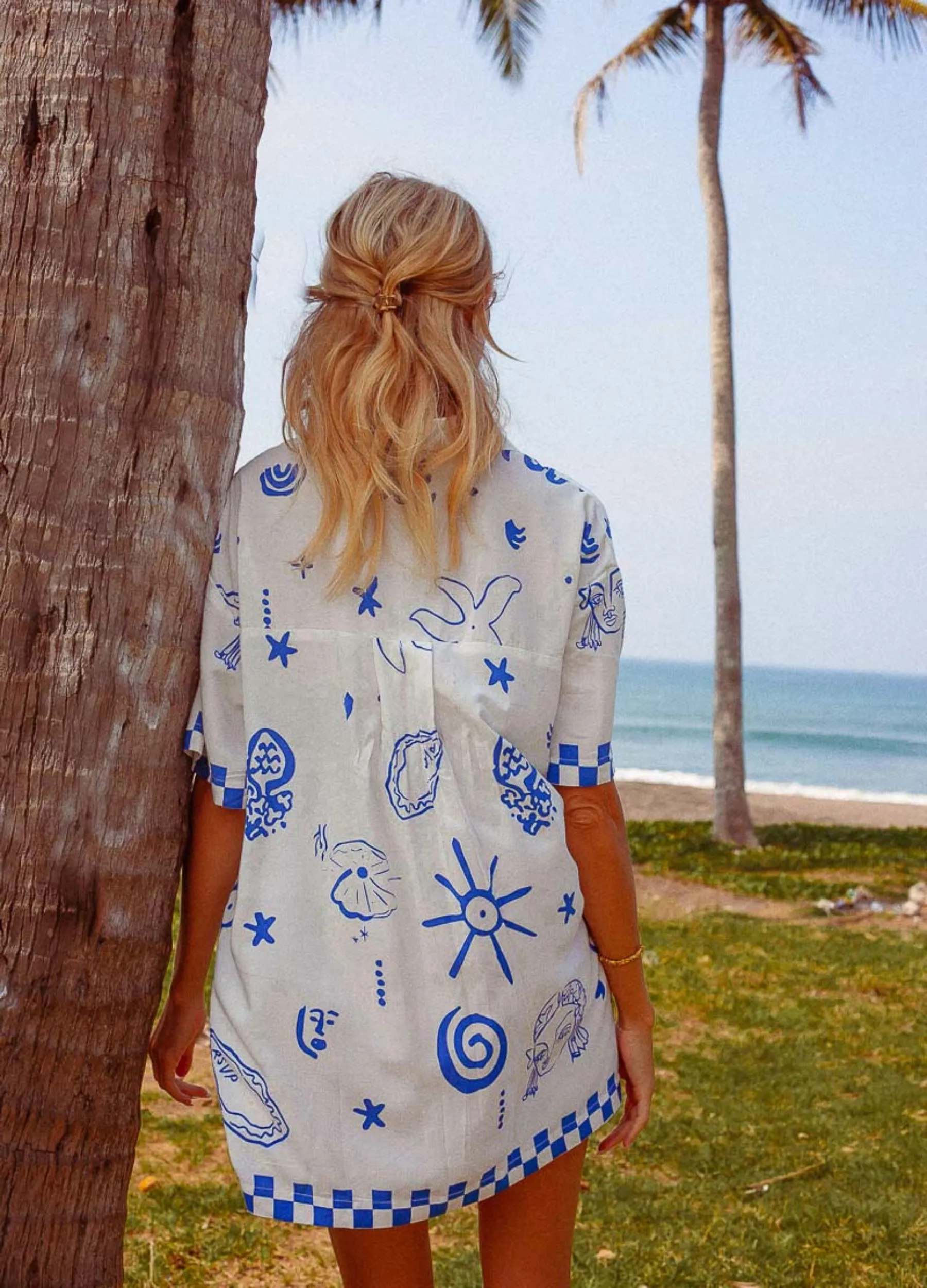 Palm Collective - Blue Bae Shirt Dress