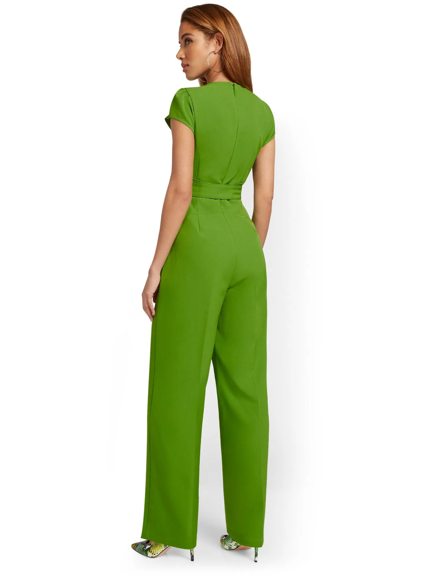 Petite Corset-Waist Jumpsuit
