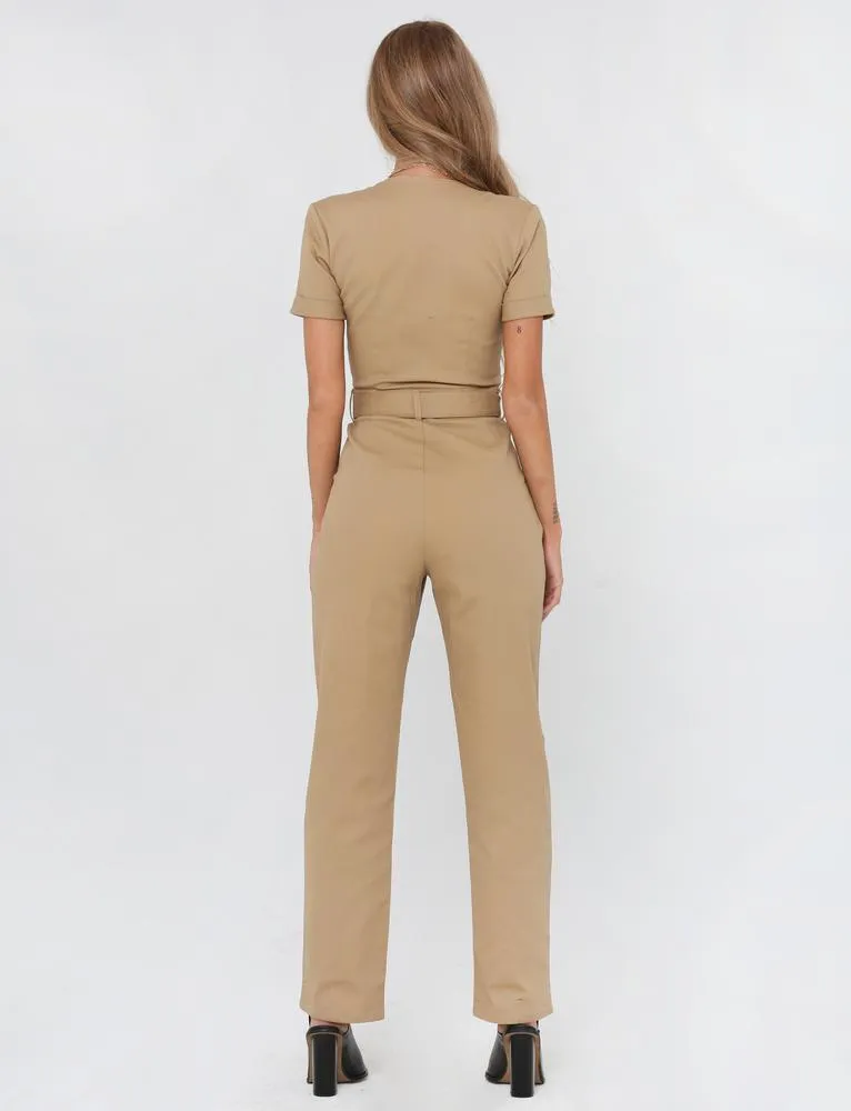 Phillipa Jumpsuit - Tan