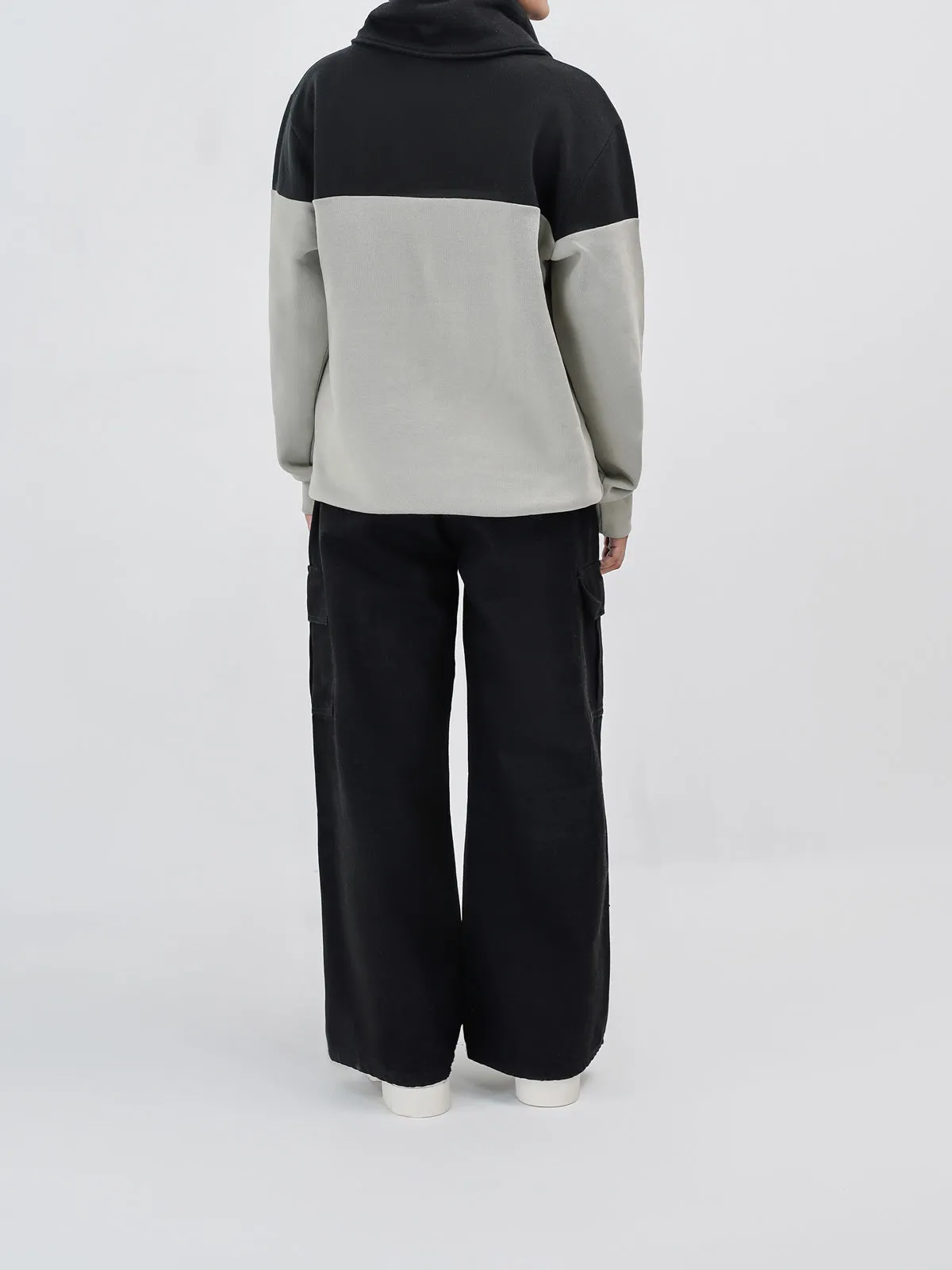 "REGULUS" Cut &amp; Sew Zipper Sweatshirt