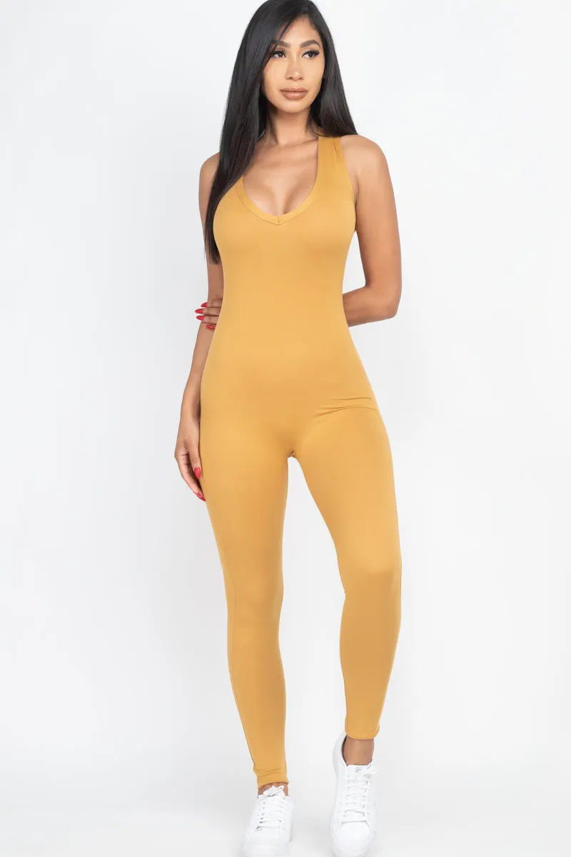 Racer Back Bodycon Jumpsuit (CAPELLA)