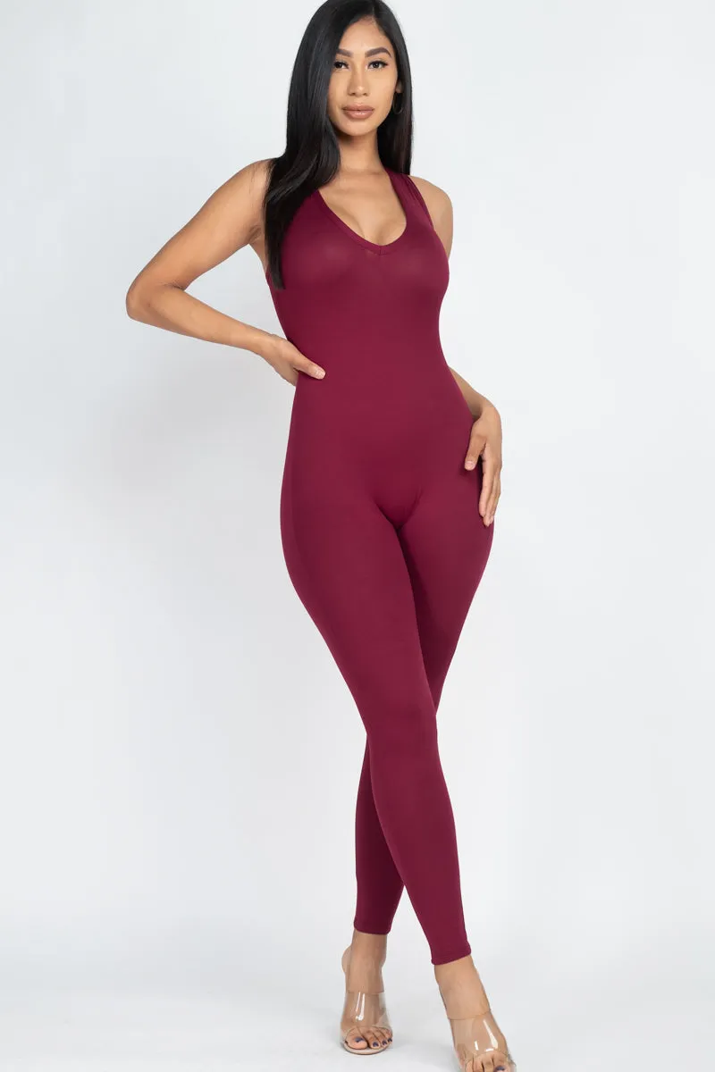 Racer Back Bodycon Jumpsuit (CAPELLA)